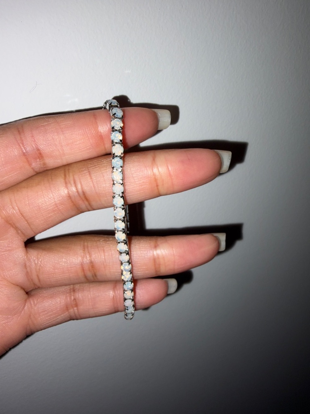 #51 Silver Opal Tennis Bracelet - Picture 2 of 2